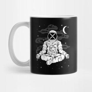 Astronaut Yoga Ripple XRP Coin To The Moon Crypto Token Cryptocurrency Blockchain Wallet Birthday Gift For Men Women Kids Mug